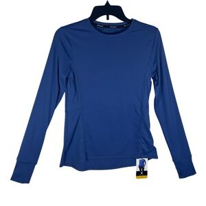Spyder Active Women Blue Long Sleeve Thumbhole Athletic Top Size Small NEW